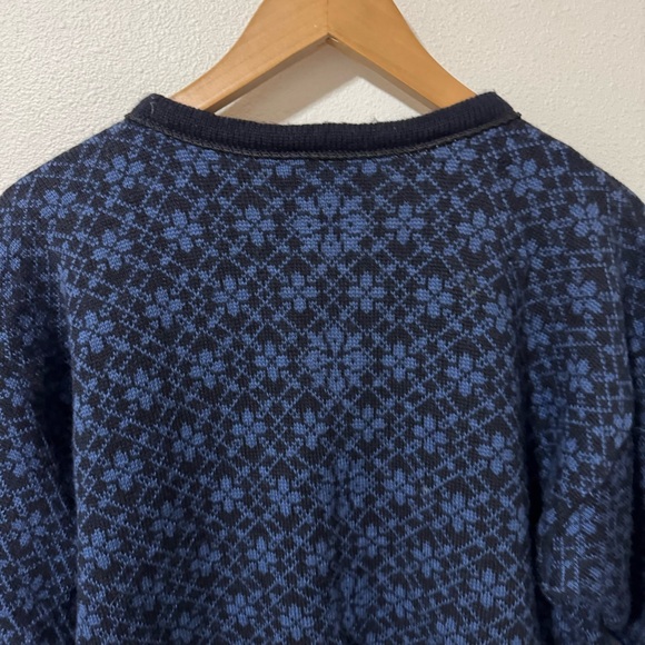Vintage 90s Dale of Norway Wool Button Cardigan Nordic Fair Isle Velvet-M - Picture 6 of 11